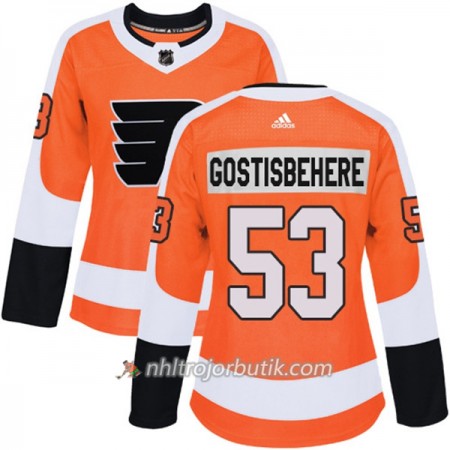 Dame Ishockey Philadelphia Flyers Tröja Shayne Gostisbehere 53 Adidas 2017-2018 Orange Authentic